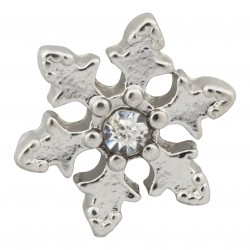 Snowflake with Crystal Floating Charm