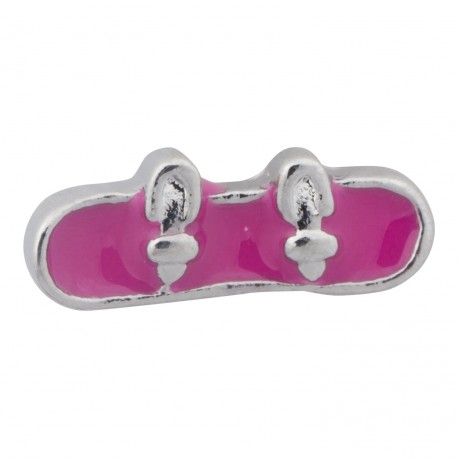 Snowboard - Pink Floating Charm