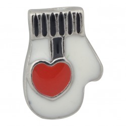 Mitten with Heart Floating Charm