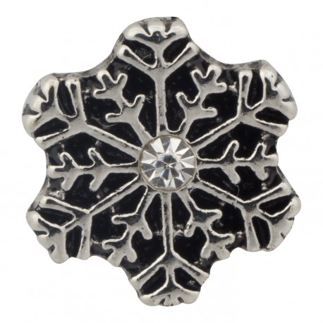 Snowflake with Crystal Floating Charm