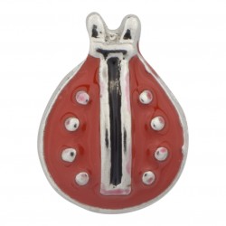 Ladybug - Silver Floating Charm
