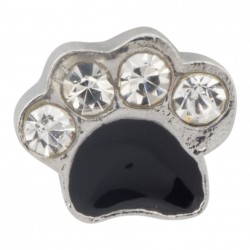 Paw Print with Crystals Floating Charm