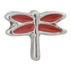 Dragonfly - Red Floating Charm