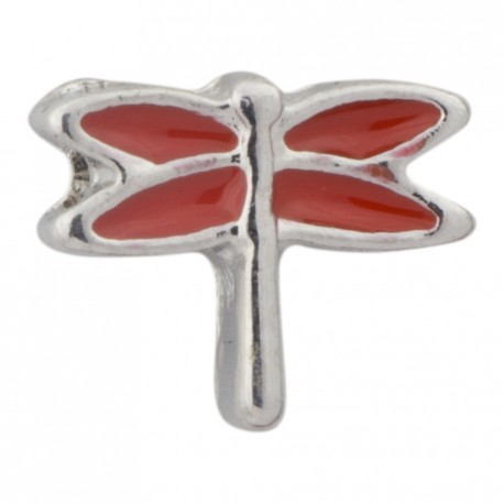 Dragonfly - Red Floating Charm