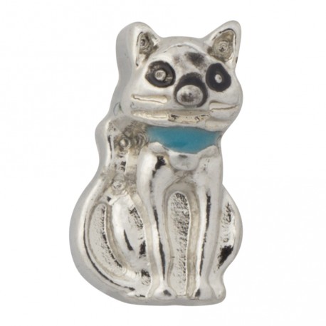 Kitty Cat - Turquoise Collar Floating Charm