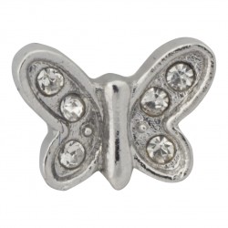 Butterfly with Crystals Floating Charm