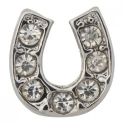 Horseshoe with Crystals Floating Charm