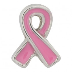 Awareness Ribbon - Pink - Breast Cancer Floating Charm