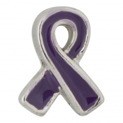 Awareness Ribbon - Purple Floating Charm