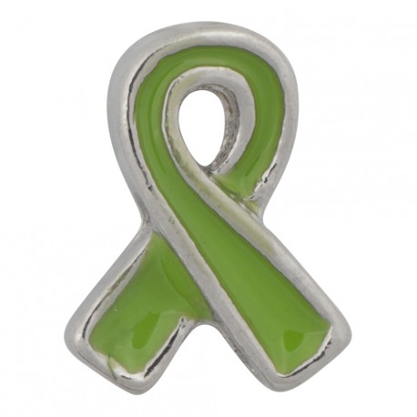 Awareness Ribbon - Green Floating Charm