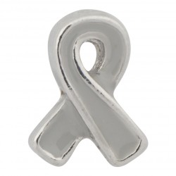 Awareness Ribbon - Gray Floating Charm