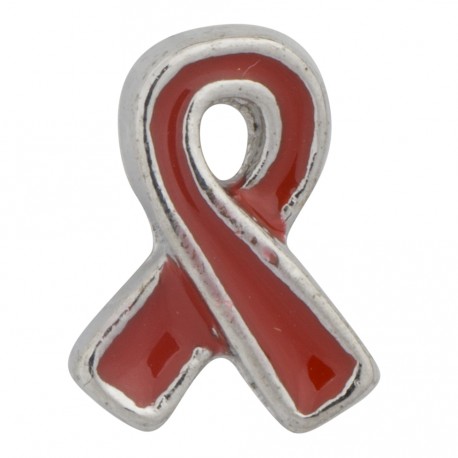 Awareness Ribbon - Red Floating Charm