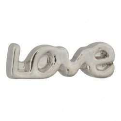 Love Text - Silver Floating Charm