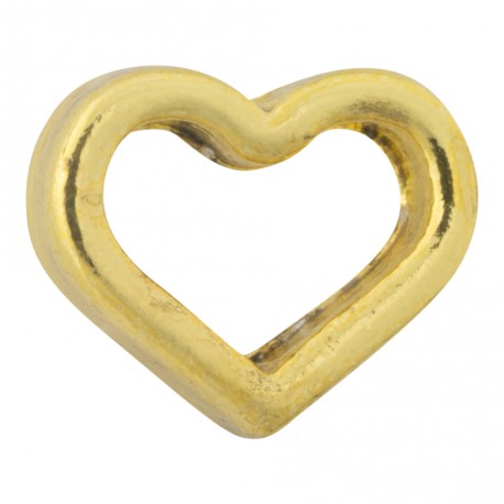 Heart - Hollow - Gold Floating Charm