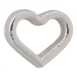 Heart - Hollow - Silver Floating Charm