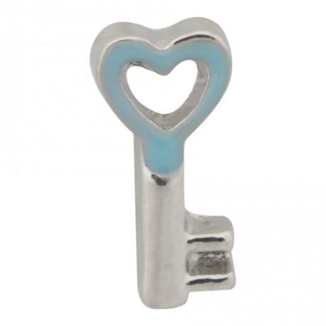 Key to My Heart - Turquoise Floating Charm