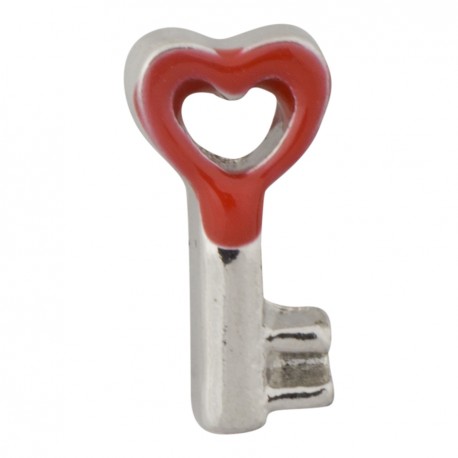 Key to My Heart - Red Floating Charm