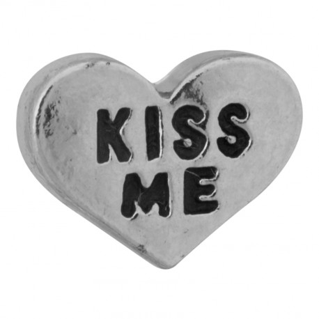 Kiss Me Heart Floating Charm