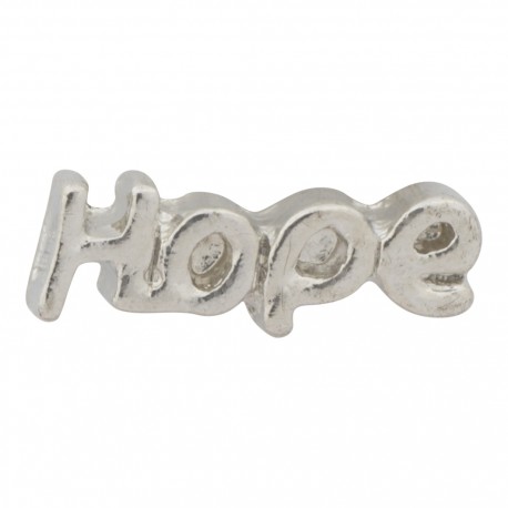 Hope Text Floating Charm