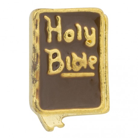 Holy Bible - Gold Floating Charm