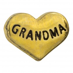 Heart - Grandma - Gold Floating Charm