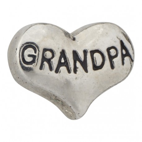 Grandpa Heart Floating Charm