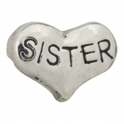 Heart - Sister Floating Charm