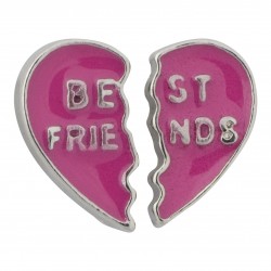 Best Friends Broken Heart Floating Charm