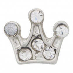 Crown with Crystals Floating Charm