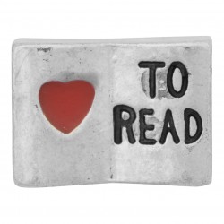 Love to Read Book Floating Charm