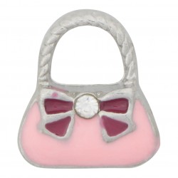 Purse Handbag with Ribbon Floating Charm