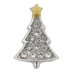 Christmas Tree with Crystals Floating Charm