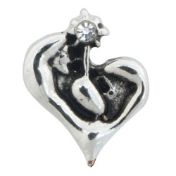 Nativity Heart Floating Charm