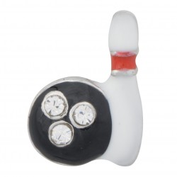 Bowling Ball and Pin Floating Charm