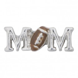 Mom Text - Football Floating Charm