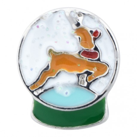 Snow Globe - Reindeer Floating Charm