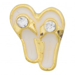 Sandals - White Floating Charm