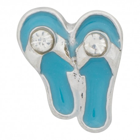 Sandals with Crystal Floating Charm