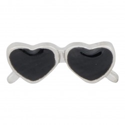 Heart Sunglasses - Black Floating Charm