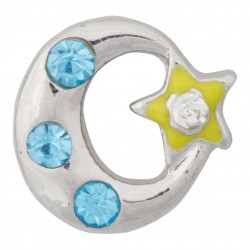 Moon and Star Floating Charm