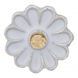 Flower with Yellow Crystal Floating Charm
