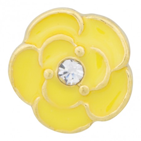 Yellow Rose - Flower Floating Charm