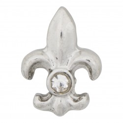 Fleur-de-lis with Crystal Floating Charm