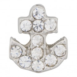 Anchor with Crystals Floating Charm