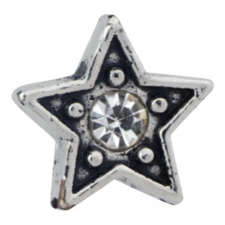 Star with Crystal Floating Charm