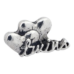 Twins with Hearts Floating Charm