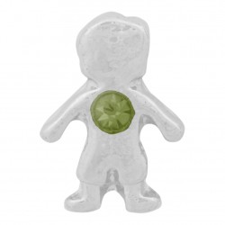 Boy with Peridot Crystal - Birth Stone Floating Charm