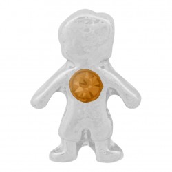 Boy with Topaz Crystal - Birth Stone Floating Charm