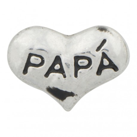 Heart - Papa Floating Charm