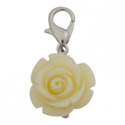 Rose Dangle - White
